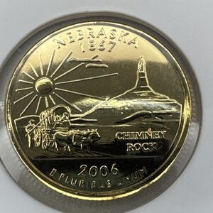 2006 - P - 24K Gold Plated - Washington Quarter - Nebraska